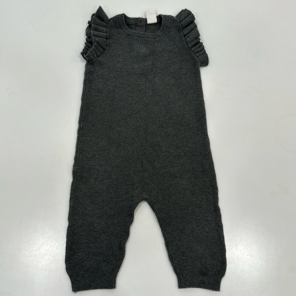 H&M organic cotton, cute onesies color gray. Size 9-12M. Very good condition. - Picture 1 of 4